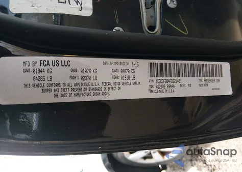 2015 Dodge Dart Sxt z USA, uszkodzony, nr VIN 1C3CDFBB4FD221481